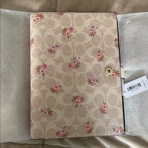 COACH Notebook with Pink Floral Print